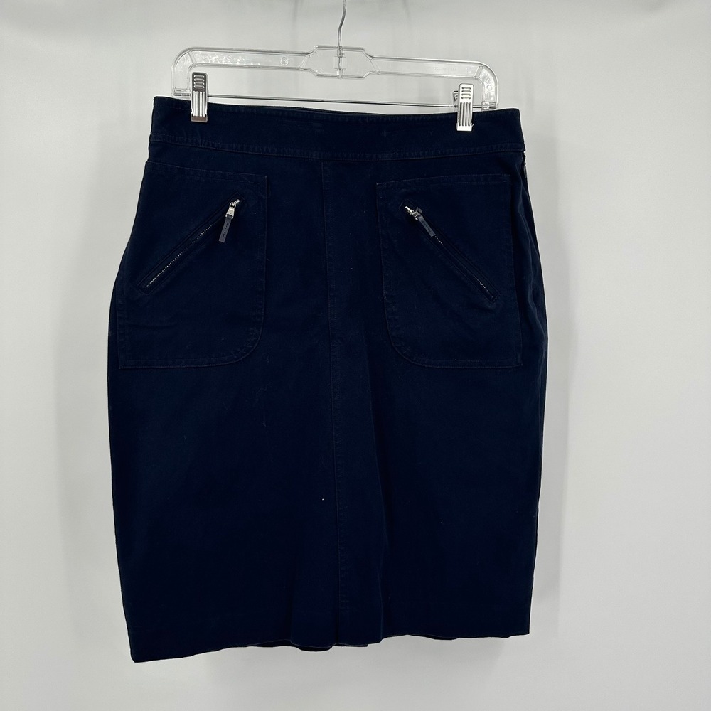 Lauren Ralph Lauren Womens Preppy Old Money Pencil Skirt Sz 10 Minimalist Cotton